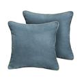 Mozaic Company Sunbrella Spectrum Denim Indoor/ Outdoor Pillow (Set of 2) Sunbrella Spectrum Denim / Cast Pumice 22 in x 22 in