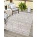 Hauteloom Siesta Neutral Patio Outdoor Area Rug 7 6 x 10 - Brown Beige Grey Cream / Nyla