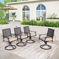 Phi Villa Patio Dining Chairs Metal Swivel and Comfortable with Movable CushionsSet of 2/4 Set of 4