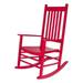 Shine Company Traditional Hardwood Indoor/Outdoor Patio Porch Rocker in Red