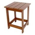 Shine Company Adirondack Indoor/Outdoor Square Resin End Table in Brown