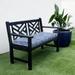 Mozaic Humble + Haute Blue and White Stripe Indoor/Outdoor Bristol Bench Cushion 48 x 17 x 2 - Nelson Commodore Blue