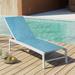 VREDHOM Aluminum Adjustable Outdoor Chaise Lounge Chair Blue