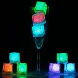Efavormart 12PCS Submersible Waterproof LED Ice Cubes Vase Fillers RGB for Vase Wedding Party Centerpiece Decor -Assorted Colors