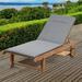 Amazonia Teak Chaise Lounger - 1 Piece With Cushion