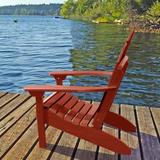 highwood ELK OUTDOORS Essential Eco-Friendly Adirondack Chair Rustic Red