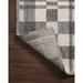 Alexander Home Renee Modern Buffalo Check Indoor / Outdoor Rug Ivory / Pebble 9 -2 x 12 -2 9 x 12 Outdoor Indoor Kitchen Patio Dining Room