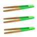 BambooMN Premium 7.9 Reusable Bamboo Kitchen A Toast Tongs For Cooking & Holding - Green - 30 Pieces