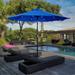 Maypex 9-foot Solar Led Lighted Patio Umbrella Royal Blue