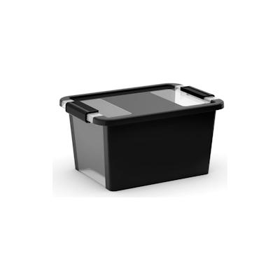 PROREGAL Mega Deal 5x Mehrzweck Aufbewahrungsbehälter STORAGE mit Deckel, HxBxT 26x36,5x19cm, 11 Liter, Schwarz, Behälter, Box, Aufbewahrungsbehälter Image