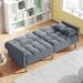 Linen Upholstered Modern Convertible Folding Futon Sofa Bed for Compact Living Space, Apartment, Dorm