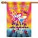 Pink and Blue Paradise Party Outdoor House Flag 40" x 28"