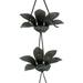 Verdigris Finish Metal Lily Flower Rain Chain Attached Hanger 48 Inch