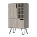 8-Bottle Rectangle Bar Cabinet White