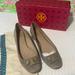 Tory Burch Shoes | Euc Tory Burch French Gray Gigi Pump In Royal Suede Sz 10 | Color: Gray | Size: 10