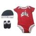 Nike Matching Sets | 3 Piece Nike Air Jordan Baby Outfit / Gift Set | Color: Black/Red | Size: 0-6 Months