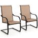 Costway 2pcs C-Spring Motion Patio Dining Chairs All Weather Heavy - See Details