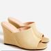 J. Crew Shoes | Jcrew Bianca Woven Wedge Sandals, Size: 8.5 Worn Once | Color: Cream/Tan | Size: 8.5