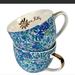 Lilly Pulitzer Dining | Lilly Pulitzer High Manetenance Ceramic Mugs Blue Lilly Print Set 2 | Color: Blue/Gold | Size: Os