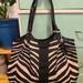 Coach Bags | Coach Signature Stripe Zebra Print Devin Shoulder Bag (F24022) | Color: Black/White | Size: Os