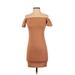 Forever 21 Cocktail Dress - Bodycon: Tan Solid Dresses - Women's Size Small