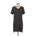 Sissy-Boy Casual Dress - Shift V Neck Short sleeves: Green Dresses - Women's Size Small