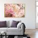 Oliver Gal Pink Peonies Floral Garden - Floater Frame Graphic Art on Paper in Black/Brown | 38 H x 56 W x 1.75 D in | Wayfair