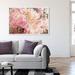 Oliver Gal Pink Peonies Floral Garden - Floater Frame Graphic Art on Paper in Black/Brown | 38 H x 56 W x 1.75 D in | Wayfair