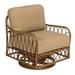 Woodard Cane Swivel Outdoor Rocking Chair w/ Cushions, Rattan in Brown | Wayfair S650015-01Y