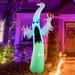 The Holiday Aisle® Halloween Inflatable Outdoor Colorful Blow Up Ghost Inflatable Polyester in Red/White/Black | 72 H x 6 W x 4 D in | Wayfair