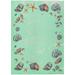 Green 120 x 96 x 0.19 in Area Rug - Highland Dunes Branca Machine Woven Indoor/Outdoor Area Rug in | 120 H x 96 W x 0.19 D in | Wayfair