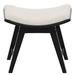 Red Barrel Studio® Tacey Solid Wood Vanity Stool Polyester/Wood/Upholstered in Black | 18.12 H x 18.87 W x 11.75 D in | Wayfair