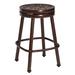 Woodard Casa Patio Bar Stool w/ Cushion, Leather in Black | 25.5 H x 15 W x 15 D in | Wayfair 3Y0669ST-92-24T