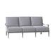 Woodard Wiltshire Patio Sofa w/ Cushions Metal/Sunbrella® Fabric Included in Gray | 35.5 H x 75 W x 38.8 D in | Wayfair 4Q0420-72-08Y