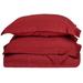 Wrought Studio™ Gosfield 100% Cotton 300 TC Modern & Contemporary 3 Piece Duvet Cover Set Cotton Sateen in Red | Wayfair