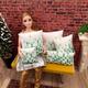 Set Of 1/6 Scale Pillows | Only, Green & White W Xmas Trees Christmas Accent Cushions For Action Figure Doll Barbie Diorama | Various Sizes