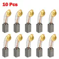 Balais de carbone pour moteurs électriques, pièce de rechange pour scies circulaires, meuleuses d'angle, accessoires d'outils électriques, 13X7.5X6.5MM, 10 pièces