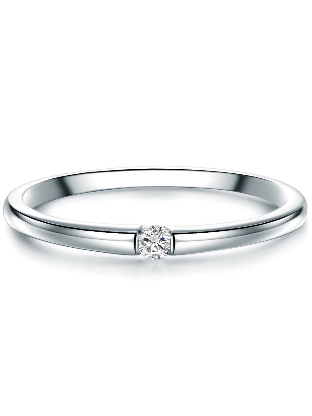 Trilani Diamant-Ring Damen silber, 56 Image