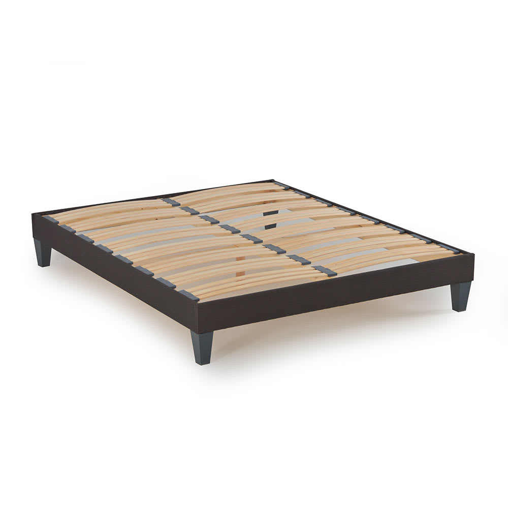 Sommier en kit en kit tissu gris anthracite - 200x200 cm