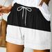Finelylove Women S Shorts With Pockets Bike Shorts With Pockets Shorts High Waist Rise Printed Black S