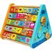 AAOMASSR Wooden Activity Centre Triangle toys - Wooden Alphabet Blocks Abacus clock - Activity Cube for Toddlers 5 in 1-Wooden Activity Toys for Babies Montessori Learning-Wooden Toys for 1 year old