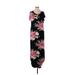 ODDY Casual Dress: Black Floral Dresses - Women's Size Small