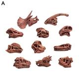 HEVIRGO Dinosaur Skull High Simulation Aquarium Decor Plastic Fossil Teaching Skeleton Model for Collectors Dinosaur Skull Model