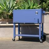 Permasteel 80-Qt Rolling Outdoor Cooler with Removable Basin PS-223-AZ Azure Blue