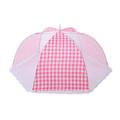 Farfi Table Food Cover Foldable Dustproof Reusable Mesh Anti Fly Mosquito Dining Table Meal Food Cover Kitchen Supplies (Pink)