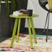 Grand Patio Indoor & Outdoor Wiley Accent Table Steel Powder Coated Round Patio Table Square Legs Lime Green
