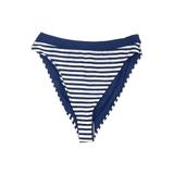 Dippin Daisy's Swimwear Swimsuit Bottoms: Blue Stripes Swimwear - Women's Size Small