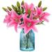 Artificial Flowers Fake Silk Lily with Stems Arrangements Real Looking Bulk Floral for DIY Wedding Bouquets Centerpieces Arrangements Reception Party Home Decorations Pack of 5