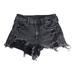 American Eagle Outfitters Shorts | American Eagle Women's Jean Shorts Black Hi Rise Shortie Stretch Gray Size 0 | Color: Black | Size: 0