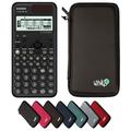 CALCUSO Economy Pack: Casio FX-991DE CW ClassWiz Technical Scientific Calculator + WYNGS Protective Case Black